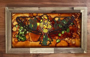 handcrafted wooden artwork